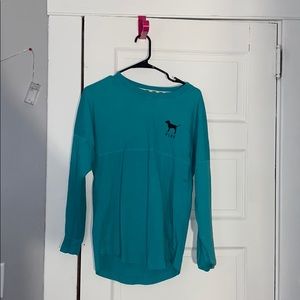 blue shirt from pink